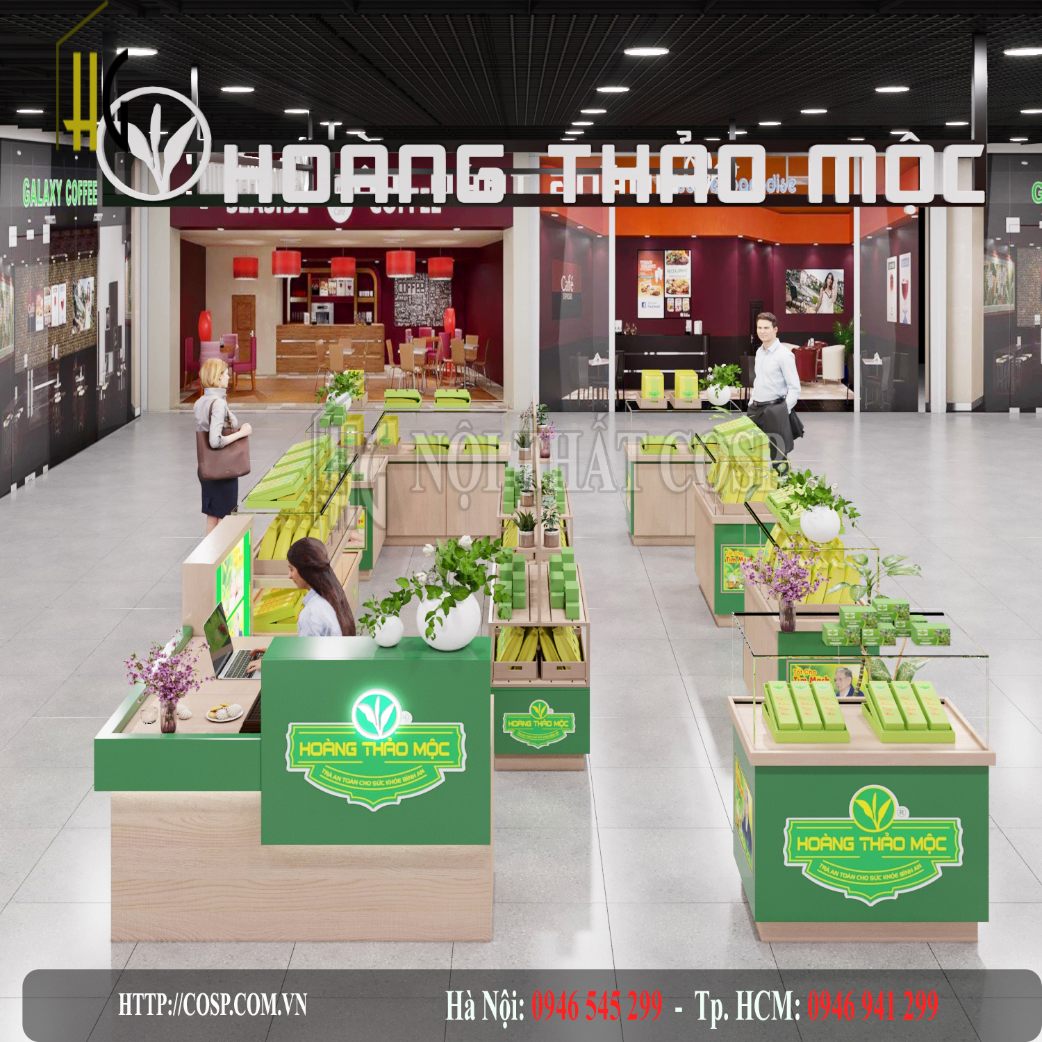 Thiết Kế Kiot Trà Thảo Mộc - Chị Dung - Eco Green - Nguyễn Xiển